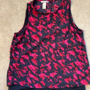 H&M Black and Red Tank Top Blouse